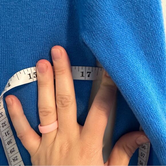 NWT Vanessa Bruno Blue Merino Wool Crewneck Sweater Small - Picture 8 of 15